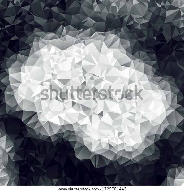 粗いテクスチャ背景に黒と白のポリゴンパターン 美しいモノクロの幾何学的なグラデーション背景 プラカード レポート バナー チラシ プレゼンテーション用のテンプレート のイラスト素材