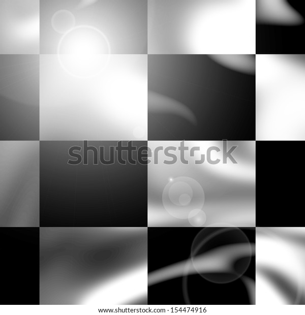 black\
and white racing flag with some smooth folds in\
it