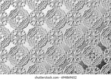 Black and white relief convex pattern for design