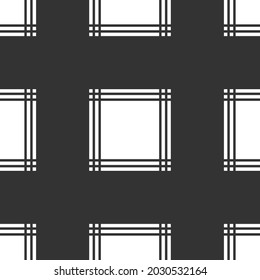Black white seamless checkered plaid pattern background