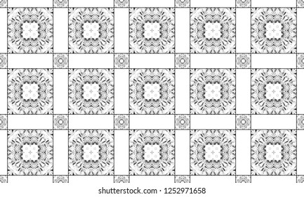 Black and white seamless pattern for design