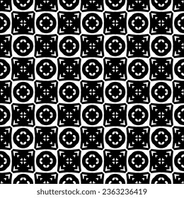 Black and white seamless pattern. Repeat pattern. Abstract background. Monochrome texture for fashion, textile design,  on wall paper, wrapping paper, fabrics and home decor.