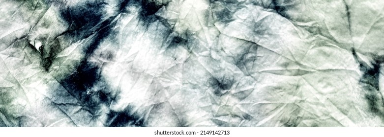 Black And White Shades. Tie Dye Boho Texture. Dark Water Depth. Dirty Artistic Pattern. Ocean Bottom Color Spotted Batic Silk Cloth. Grayscale Background. Hippie Style Design.