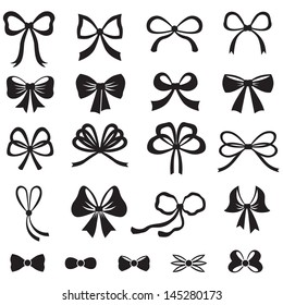 Black And White Silhouette Image Of Bow Set