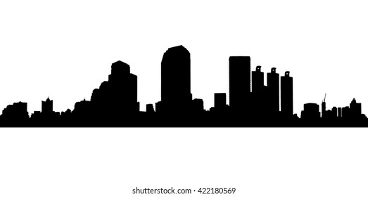 Black White Skyscraper Panorama Stock Illustration 422180569 | Shutterstock