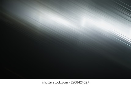 Black White Slanted Stripes Brushed Metal Texture Reflection Abstract Backdrop Banner With Copy Space