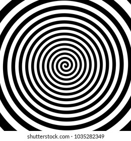 Black and white spiral background, hypnotic swirl, concentric circles.
