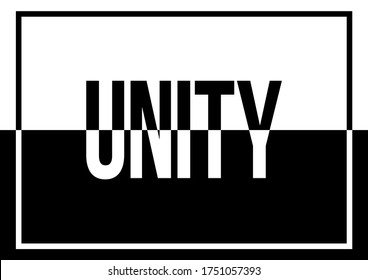 A Black And White Text Illustration About Unity And Togetherness Against Discrimination And Racial Prejudice