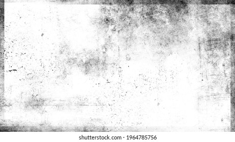 Black And White Texture Of Scratches, Chips, Scuffs, Dirt On Old Aged Surface . Old Film Effect Overlays For Space Or Text.