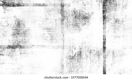 Black And White Texture Of Scratches, Chips, Scuffs, Dirt On Old Aged Surface . Old Film Effect Overlays For Space Or Text.