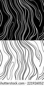 Black White Topography Pattern Abstract Texture Background.