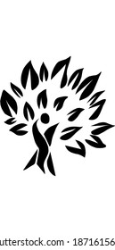 Black and white tree image