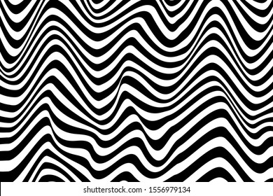 Black White Abstract Wavy Background Stock Vector (Royalty Free) 429849190