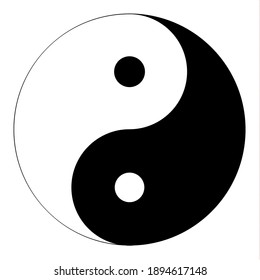 Black And White Yin And Yang Symbol