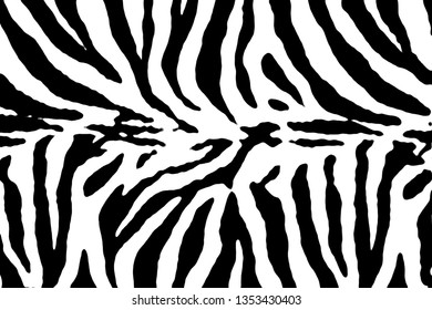 Black White Zebra Pattern Texture Stock Illustration 1353430403