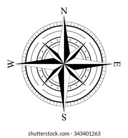 Wind Rose Vector Illustration Nautical Compass Stock Vector (Royalty ...