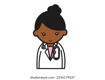 black woman doctor's expression, smile - Powered by Shutterstock