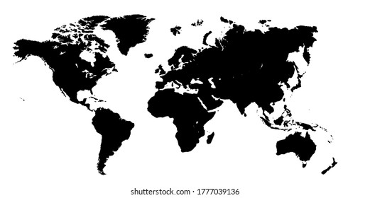 Carte Du Monde Noir Et Blanc Images Stock Photos Vectors Shutterstock