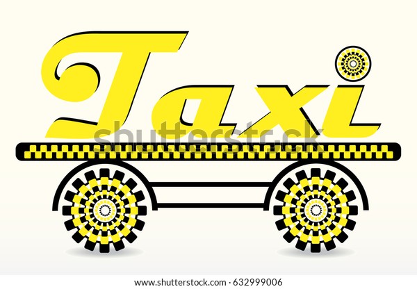 black and yellow
business card with
taxi