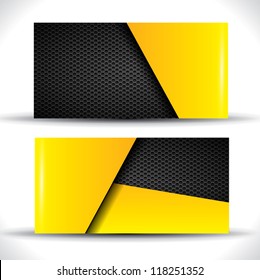 Black And Yellow Business Card Template