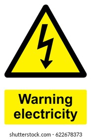 Danger Electric Shock Risk Signage Electric Stock Vector (Royalty Free ...