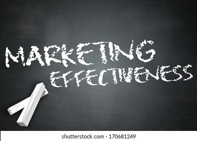 Blackboard with Marketing Effectiveness wording