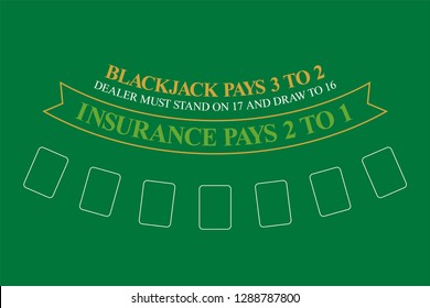 Blackjack Table. Top View
