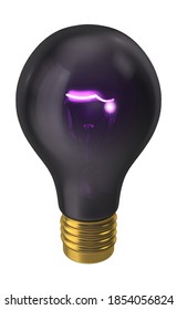 Blacklight Bulb 3D Illustration On White Background