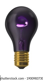 Blacklight Bulb 3D Illustration On White Background