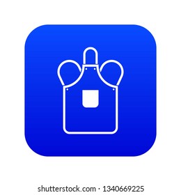 Blacksmiths apron icon digital blue for any design isolated on white illustration