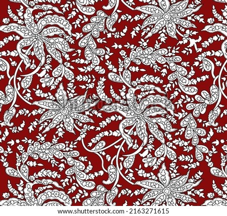 blak ouline red ground pattern