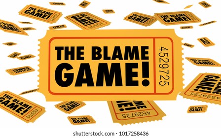 The Blame Game Shift Responsibility Fault Tickets 3d Illustration