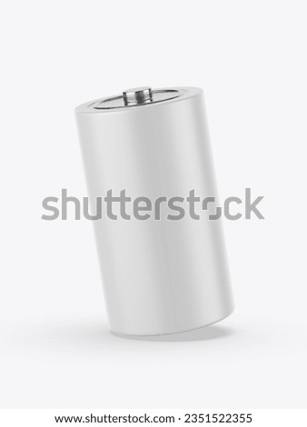 Blank 2 D battery template for mockup and branding design presentation, 3d illustration.