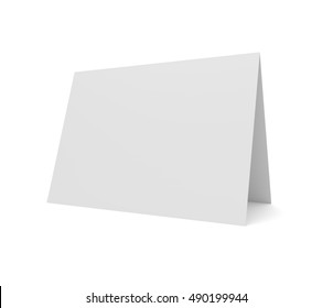 3d White Blank Paper Card Stock Vector (Royalty Free) 304768628