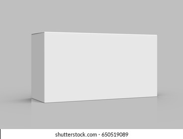 blank 3d rendering roll end tuck top box  isolated gray background