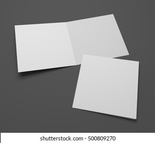 Blank 3d Rendering Square Greeting Cards