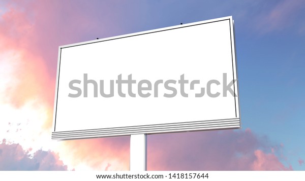 Blank 3x5 Meters Billboard City 3d Stock Illustration 1418157644 ...