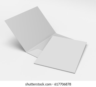 Blank A4 Folder Mock-up. 3D Rendering