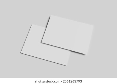Blank A6 Postcard for mockup - rendering 3D	