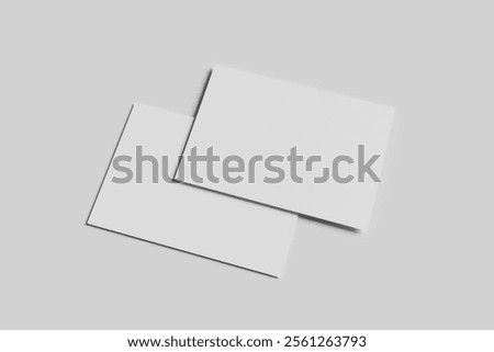 Blank A6 Postcard for mockup - rendering 3D	