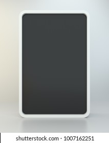 Blank advertising stand. Interactive information kiosk 3d rendering