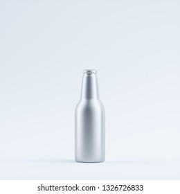 Blank Aluminum Bottle Isolated On A Limbo