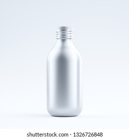 Blank Aluminum Bottle Isolated On A Limbo