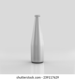 Blank Aluminum Bottle Isolated On A Limbo