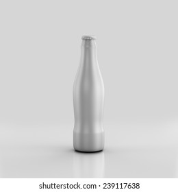 Blank Aluminum Bottle Isolated On A Limbo