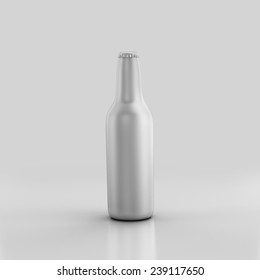 Blank Aluminum Bottle Isolated On A Limbo