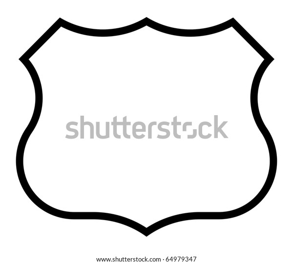 Blank American Highway Route Sign Copy Stock Illustration 64979347