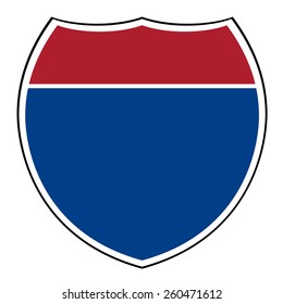 Blank American Interstate Highway Road Shield Stock Illustration 260471612