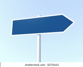 Empty Blue Arrow Sign See More Stock Vector (Royalty Free) 76347028 ...