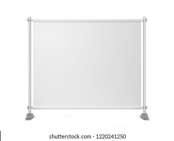 Blank backdrop banner. 3d illustration isolated on white background 